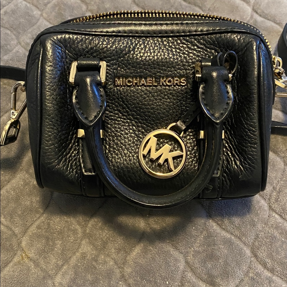 Michael Kors Black Pebbled Leather Mini Bag